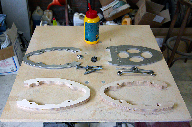 Preparation for gluing the stack