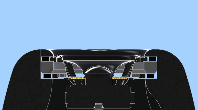 Transition from cone to enclosure